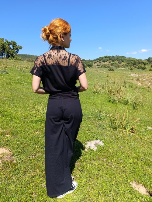 Camisa Sombra Velo Negra