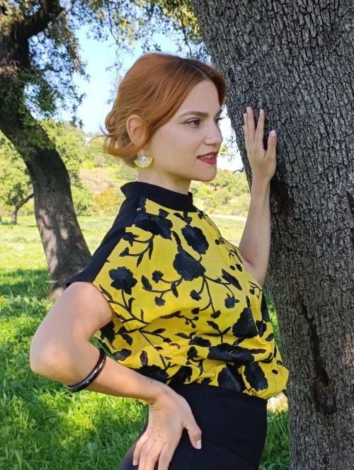 Camisa Mantón Mostaza